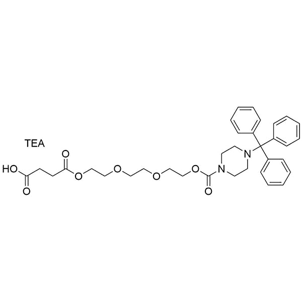 (4-tritylpiperazine-1-yl)-formate-TEG-Succinate, TEA salt
