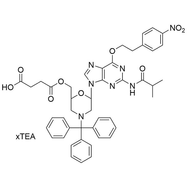 O(6)-NPE-Morpholino G(iBu) succinate, TEA salt