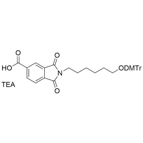 1, 3-dioxo-2-(6-dimethoxytrityloxyhex-1-yl)isoindole-5-carboxylic acid, TEA salt