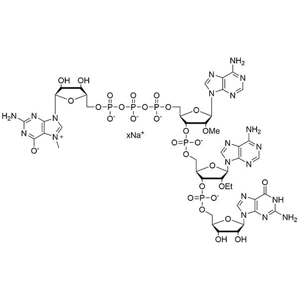 m7G(5')ppp(5')(2'-OMeA)p(2'-OEtA)pG, 100 mM sodium salt solution