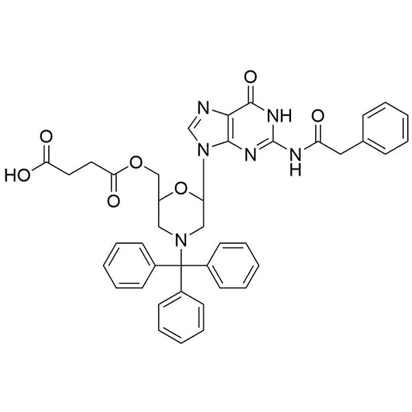 5'-succinyl-G(PhAc)-Trt PMO monomer (free)