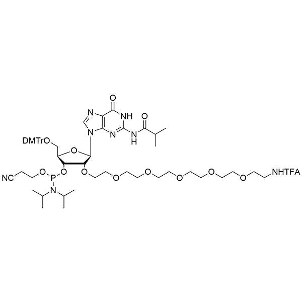 5'-ODMTr-2'-PEG6-NHTFA-G(iBu)-3'-CE-Phosphoramidite