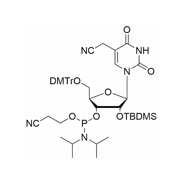 5'-O-DMTr-2'-O-TBDMS-5-cyanomethyl-U-3'-CE-Phosphoramidite