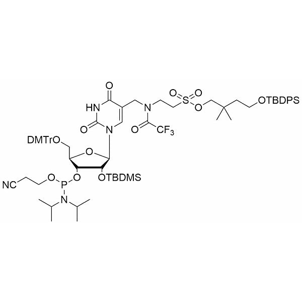 5'-O-DMTr-2'-O-TBDMS-5-(N-(2-((4-OTBDPS-2, 2-dimethylbutoxy)sulfonyl)ethyl)-2, 2, 2-trifluoroacetamido)methyl-U-3'-CE-Phosphoramidite