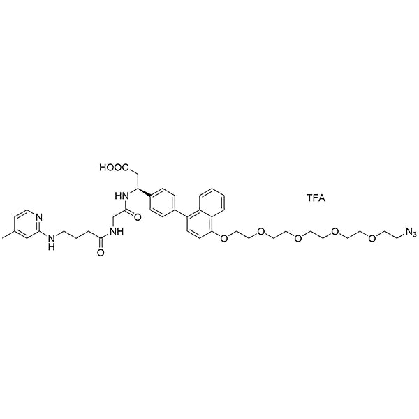 (S)-3-(4-(4-((14-azido-3, 6, 9, 12-tetraoxatetradecyl)oxy)naphthalen-1-yl)phenyl)-3-(2-(4-((4-methylpyridin-2-yl)amino)butanamido)acetamido)propanoic acid, TFA salt (avβ6)
