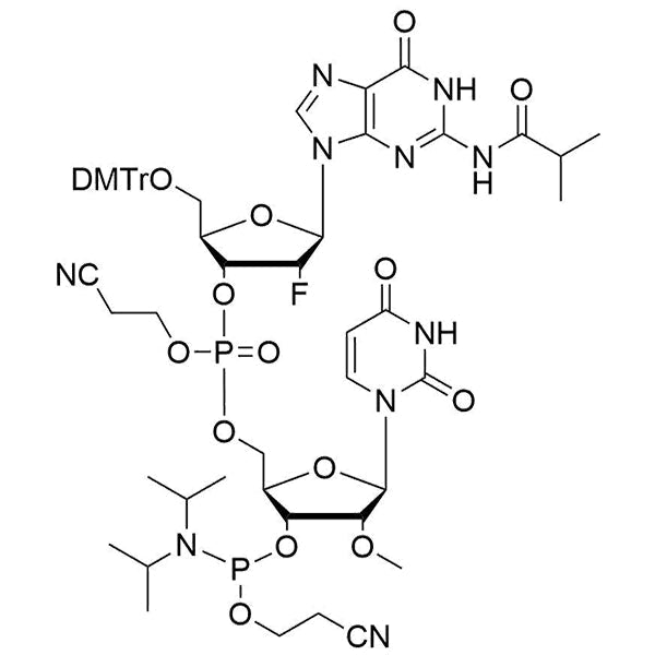 [5'-O-DMTr-2'-F-dG(iBu)](pCyEt)[2'-OMe-U-3'-CE-Phosphoramidite]