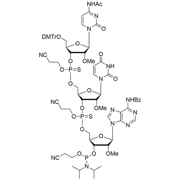 [5'-O-DMTr-2'-OMe-C(Ac)](P-thio-pCyEt)[2'-OMe-U](P-thio-pCyEt)[2'-OMe-A(Bz)-3'-CE-Phosphoramidite]