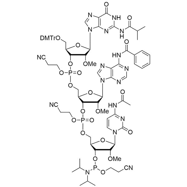 [5'-O-DMTr-2'-OMe-G(iBu)](pCyEt)[2'-OMe-A(Bz)](pCyEt)[2'-OMe-C(Ac)-3'-CE-Phosphoramidite]