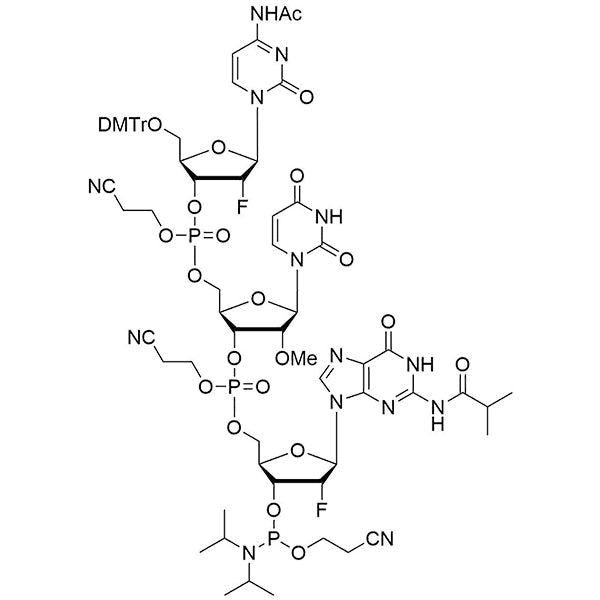 [5'-O-DMTr-2'-F-dC(Ac)](pCyEt)[2'-OMe-U](pCyEt)[2'-F-dG(iBu)-3'-CE-Phosphoramidite]