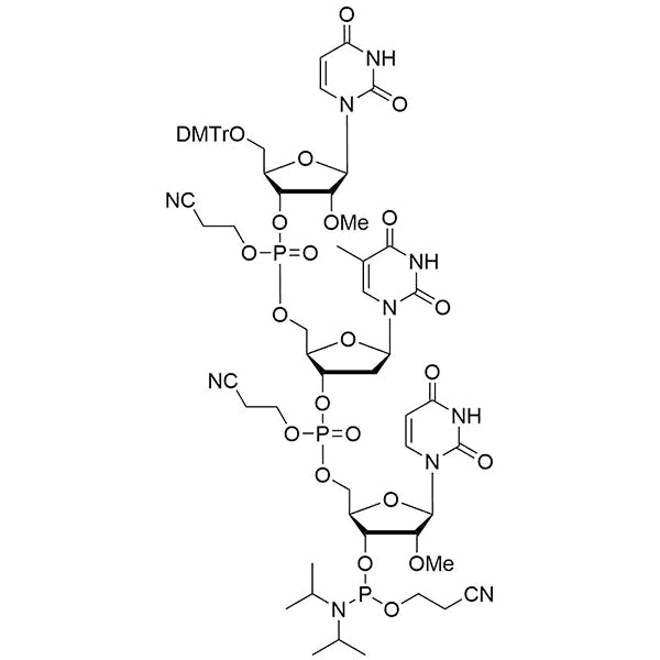 [5'-O-DMTr-2'-OMe-U](pCyEt)[2'-dT](pCyEt)[2'-OMe-U-3'-CE-Phosphoramidite]