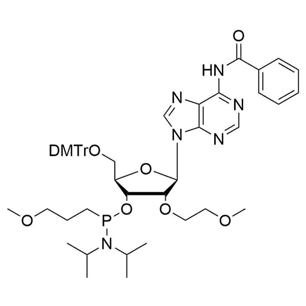 5'-O-DMTr-2'-O-MOE-A(Bz)-3'-[P-(3-methoxypropyl)-N, N-diisopropyl] phosphonamidite